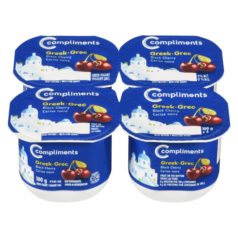 0% Black Cherry Greek Yogurt 4 pack