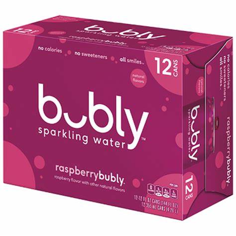 Raspberry Bubly 12 pack