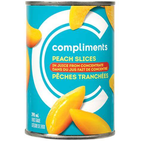 Compliments Peach Slices in Juice 398ml
