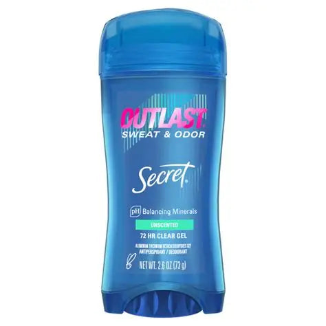 Secret Clear Gel Unscented Antiperspirant 45g
