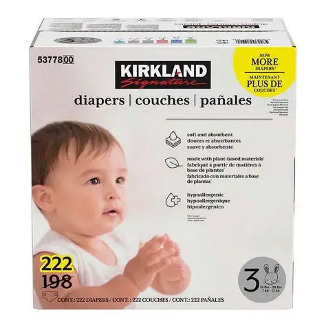 Kirkland Signature Diapers Size 3 222c