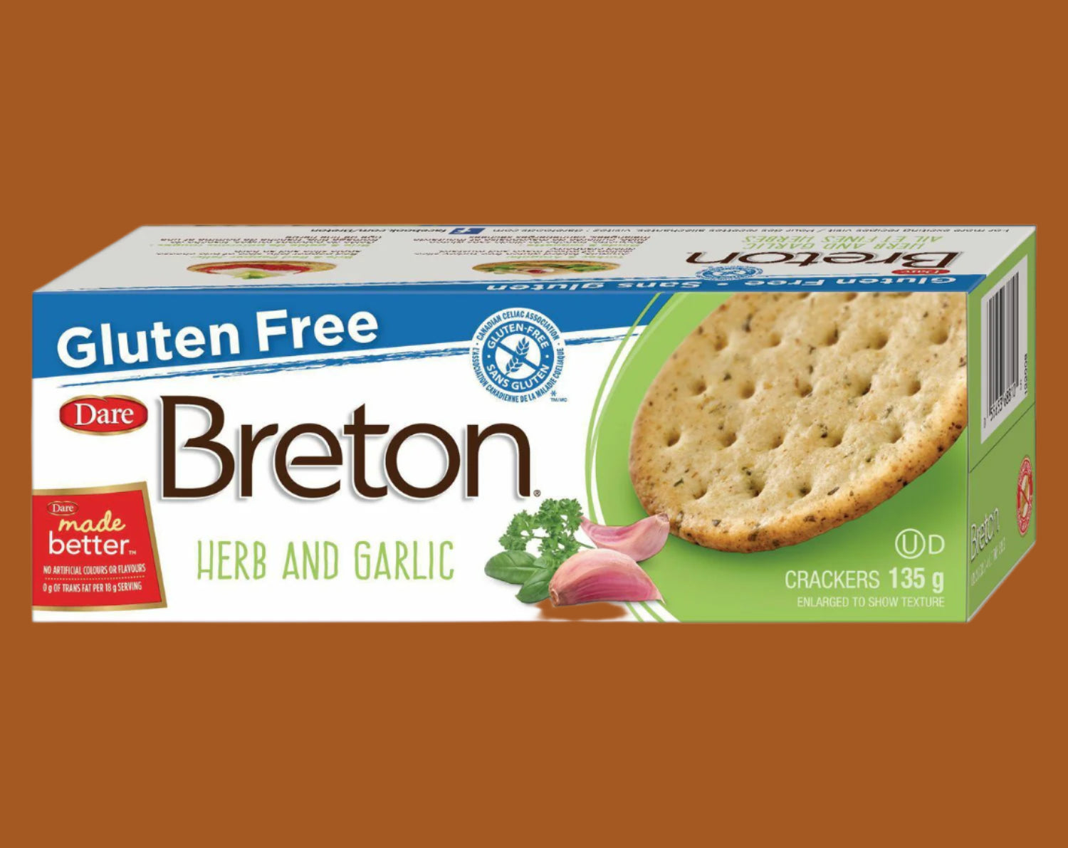Brenton Gluten Free Garlic & Herb Crackers